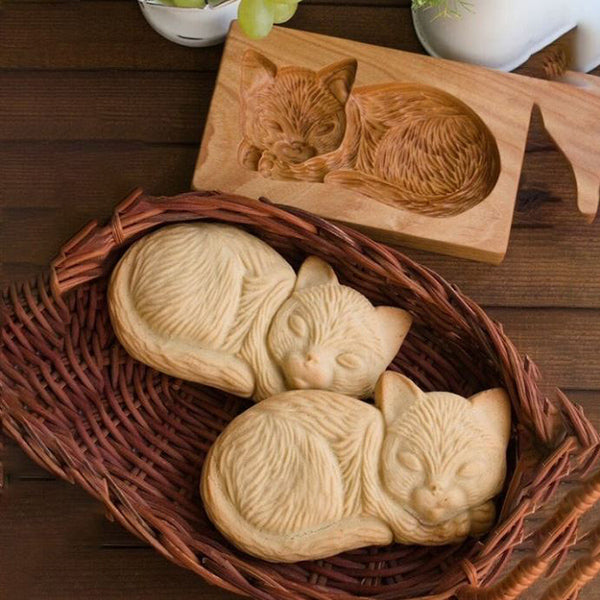 BakeCarve® | PressForm Embossing Cookie Cutter – Engraved Wooden Molds for Pastries