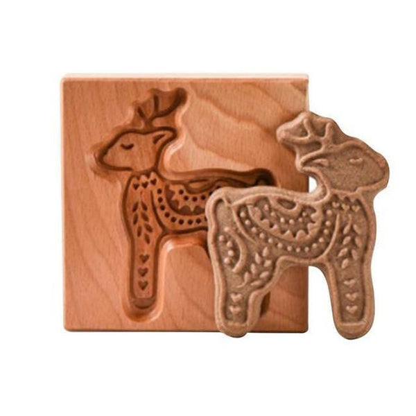 BakeCarve® | PressForm Embossing Cookie Cutter – Engraved Wooden Molds for Pastries