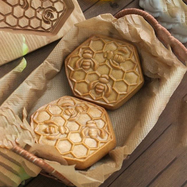 BakeCarve® | PressForm Embossing Cookie Cutter – Engraved Wooden Molds for Pastries