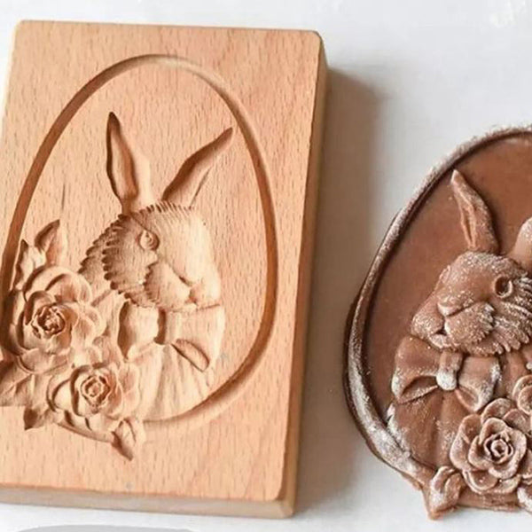 BakeCarve® | PressForm Embossing Cookie Cutter – Engraved Wooden Molds for Pastries
