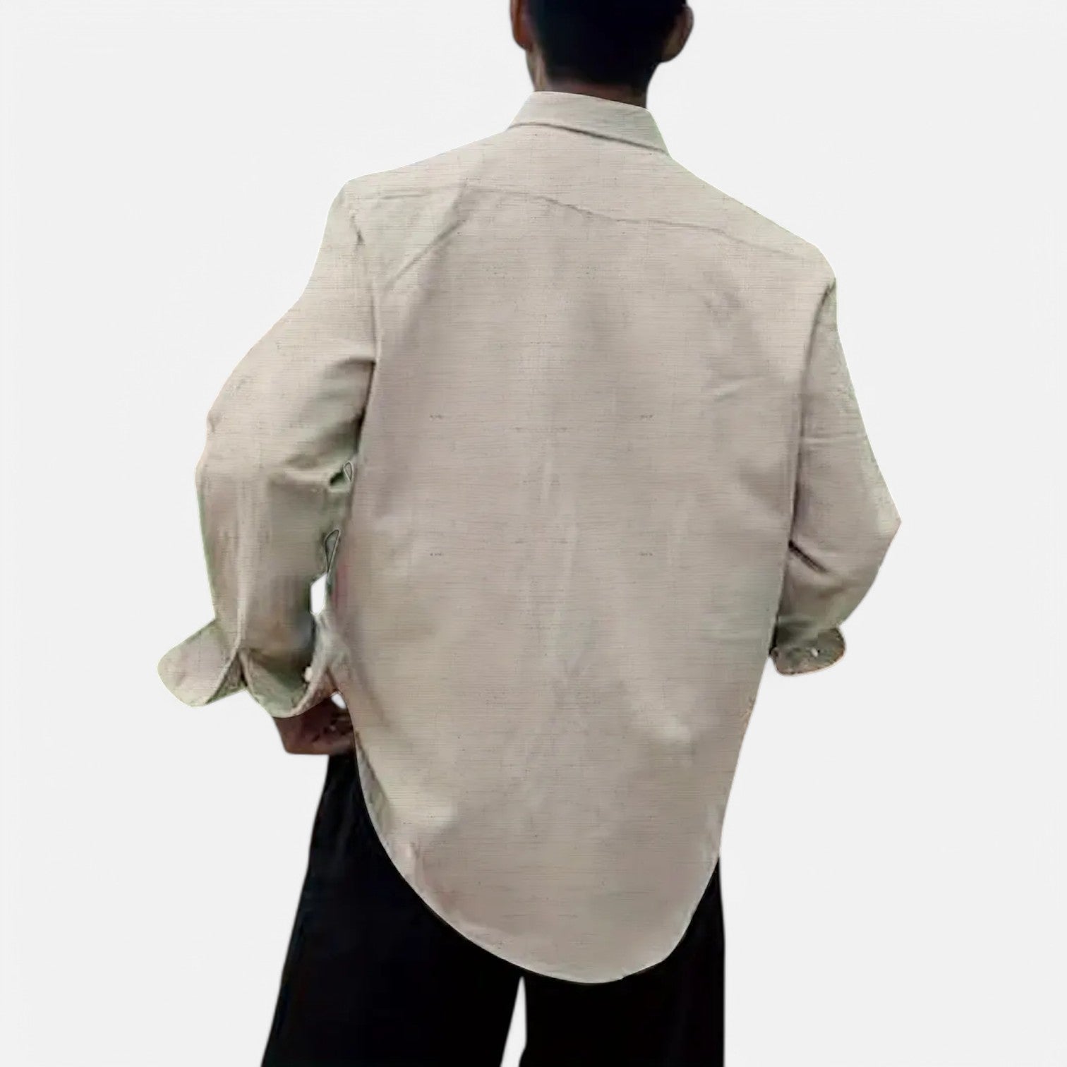 Casual Long Sleeve Linen Blend Shirt for Men
