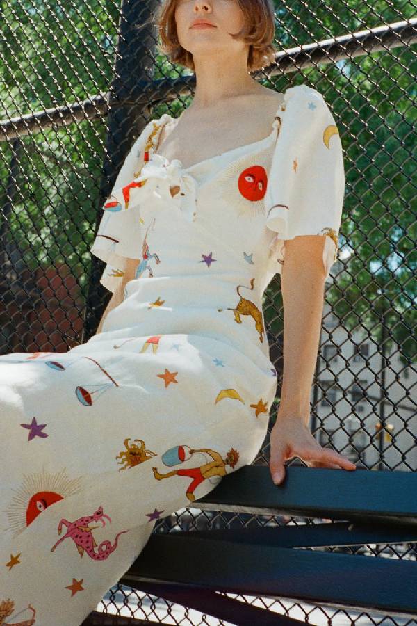 Rustelle™ | Herbstliches Maxikleid mit Muster