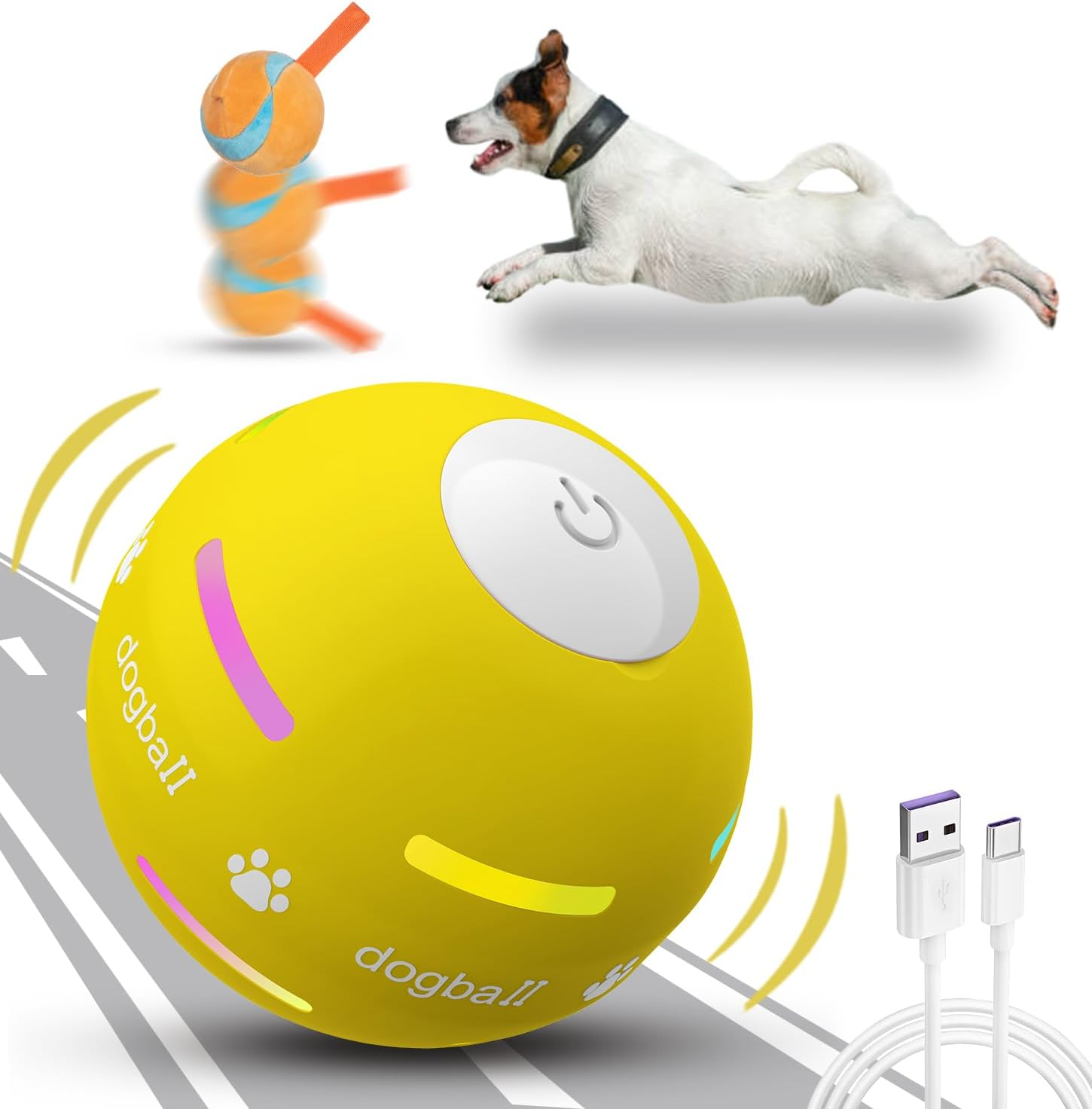 FetchMotion | Interaktives Ballspielzeug für Hunde | Automatisch Rollender & Springender Ball