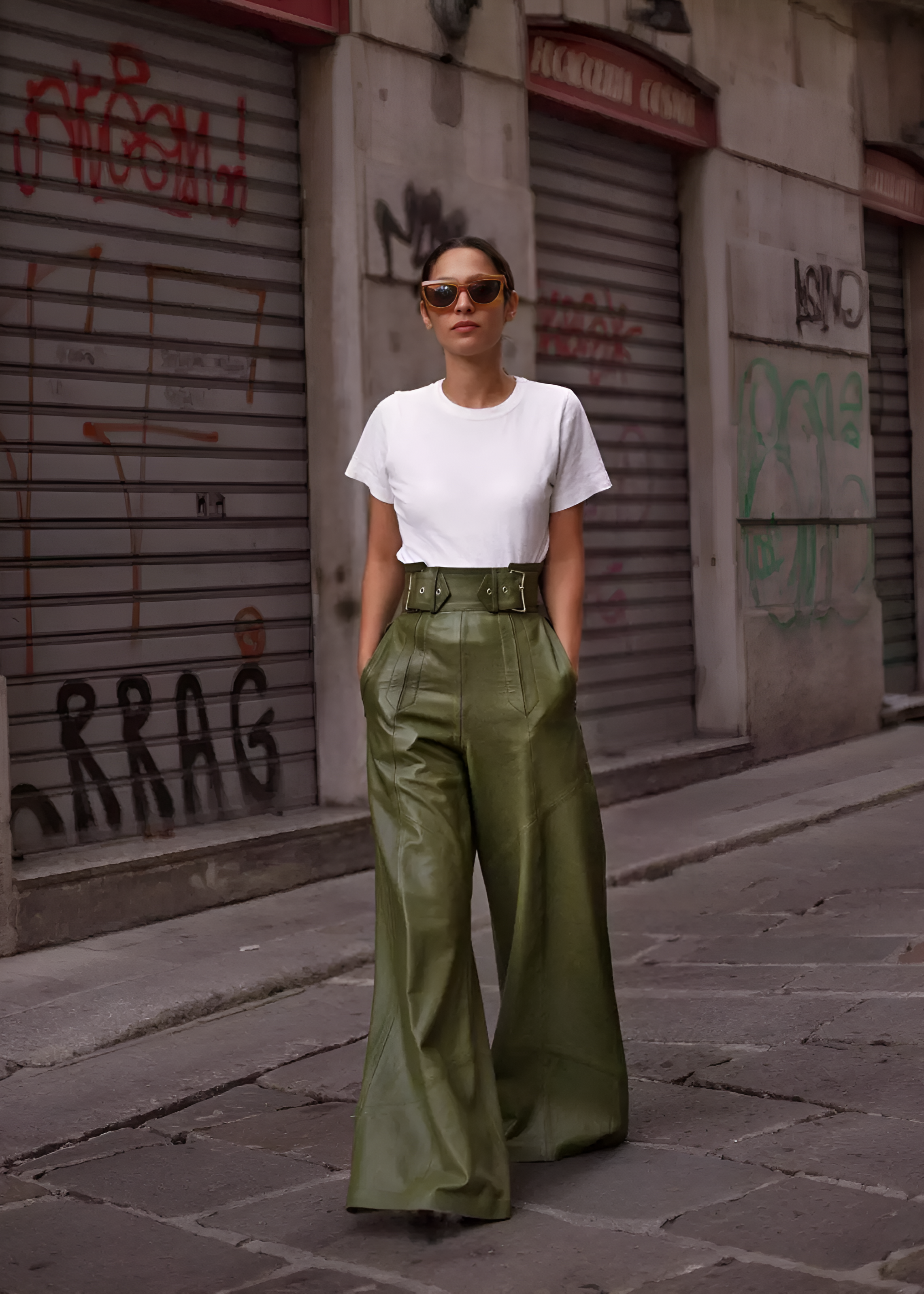 NORA | Modigirl Hochtaillierte Hose mit weitem Bein
