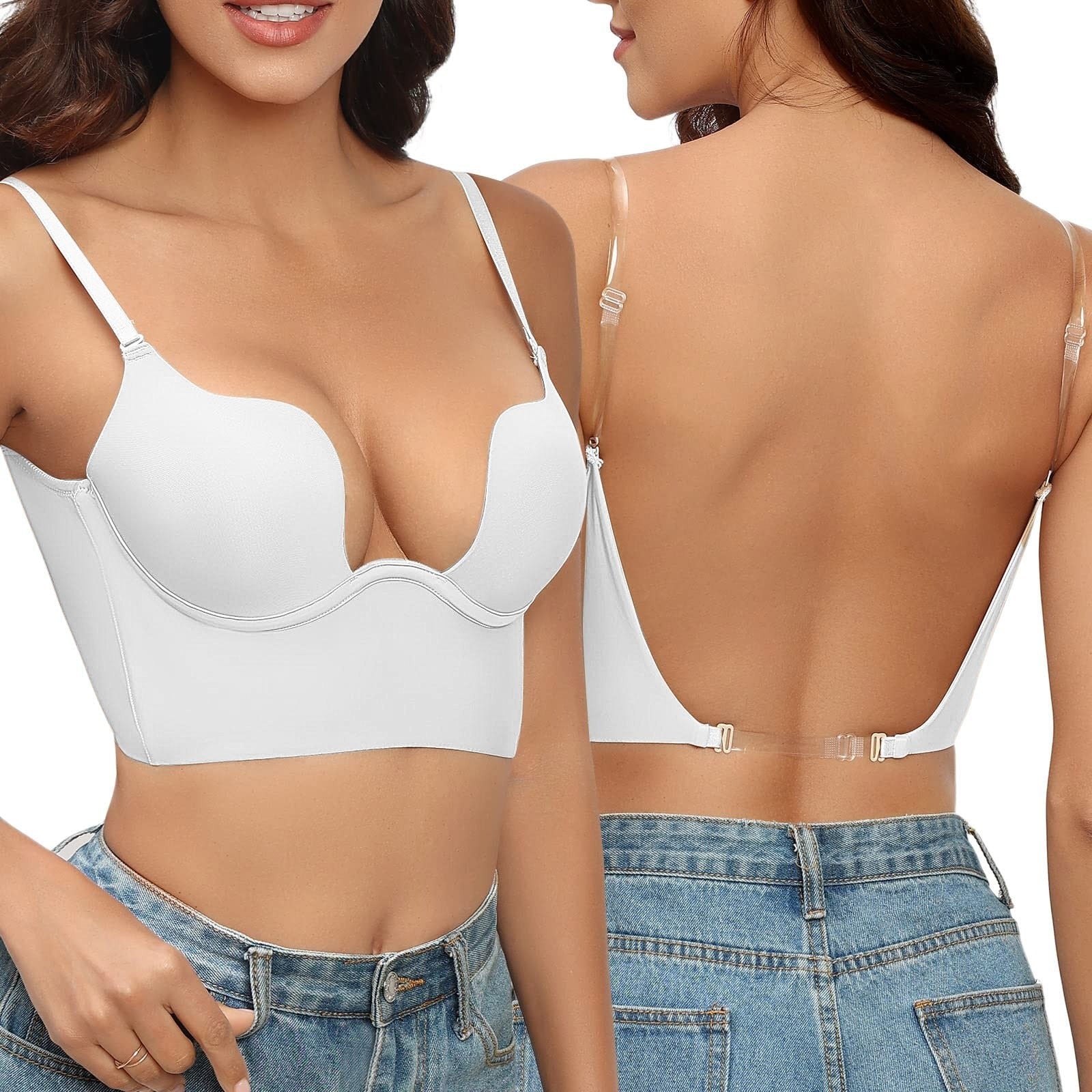 50% OFF | Hailey® | Niedriger Rücken-Spitzen-BH für rückenfreie Oberteile und Kleider