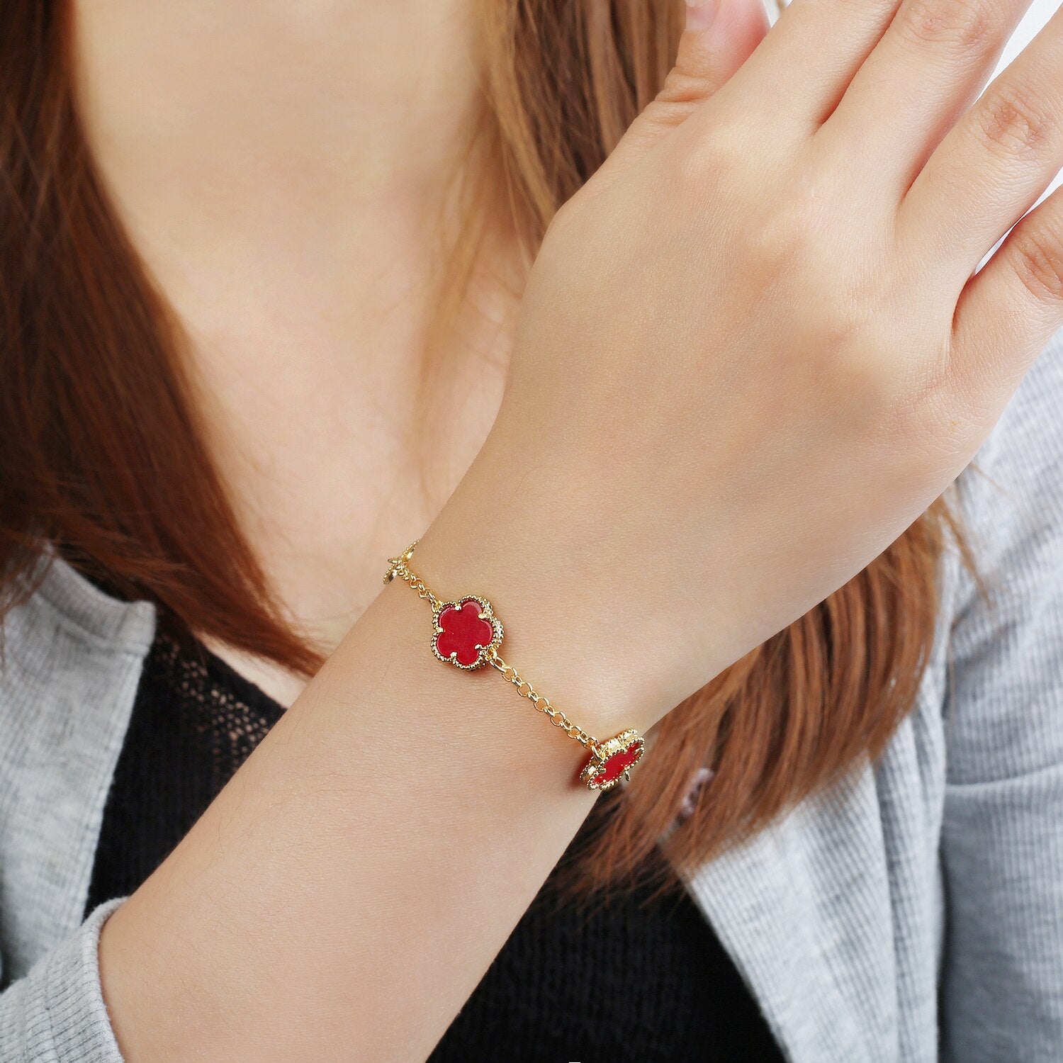 50% RABATT | Zenvada BlütenDuo | Armband & Halskette Set für die Moderne Dame