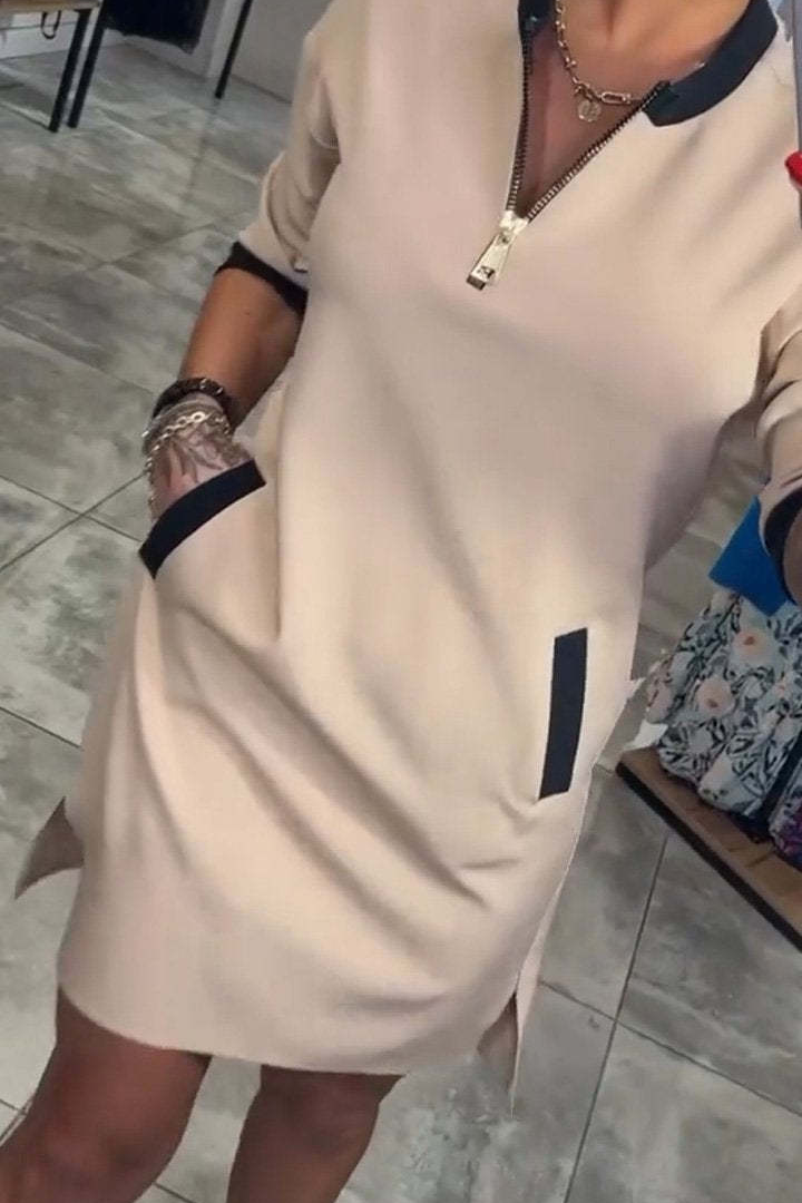 Zenora® | Lässiges Kleid mit V-Ausschnitt