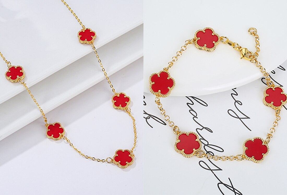 50% RABATT | Zenvada BlütenDuo | Armband & Halskette Set für die Moderne Dame