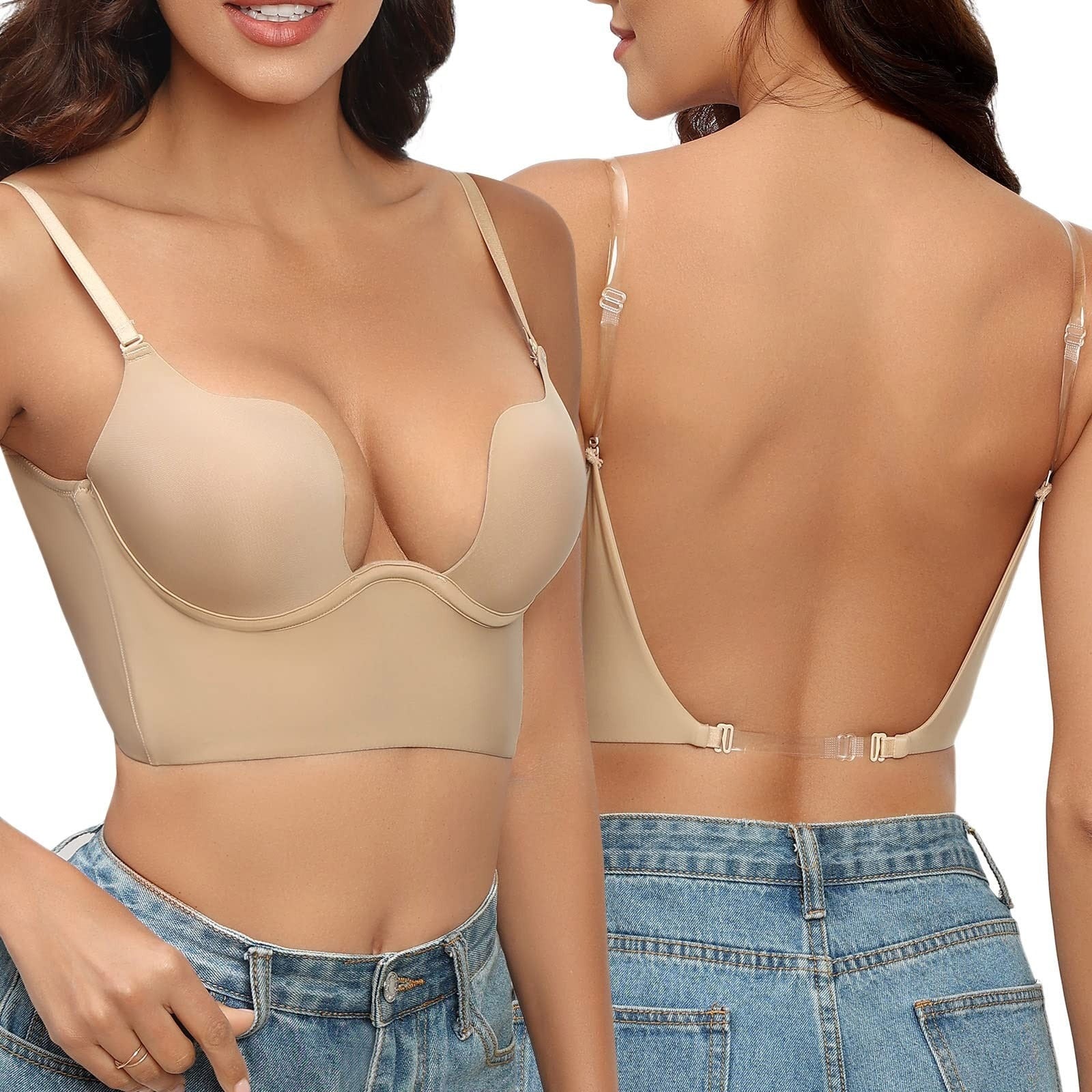 50% OFF | Hailey® | Niedriger Rücken-Spitzen-BH für rückenfreie Oberteile und Kleider