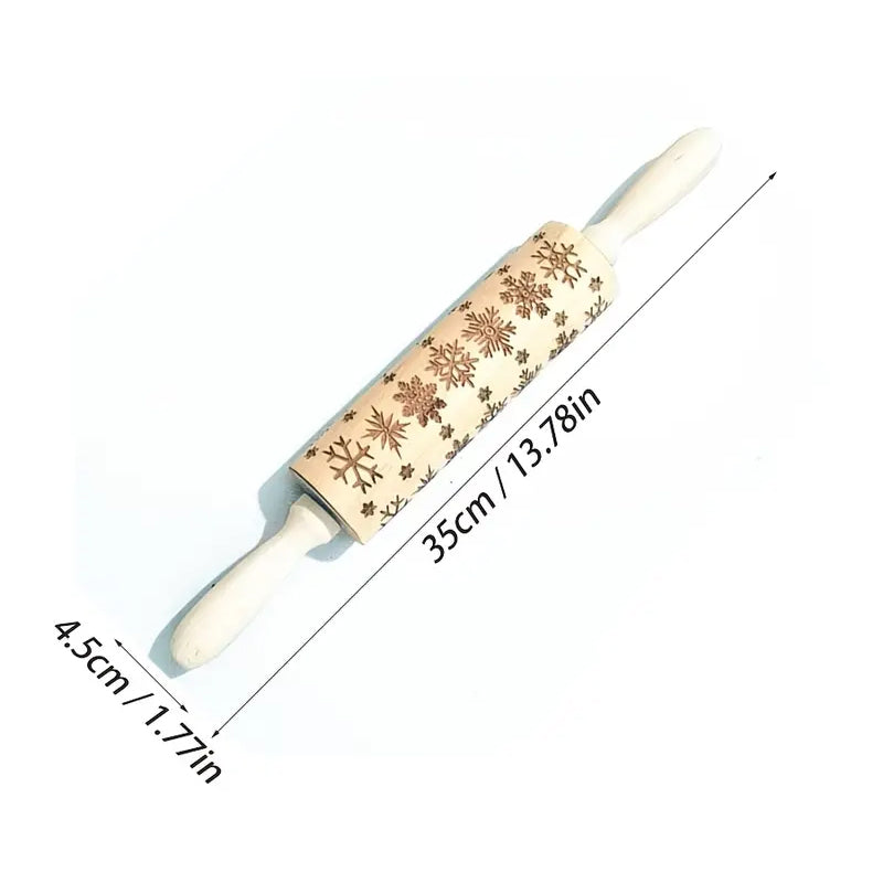 HolidayCarve® | PatternRod Baking Pattern Rod – Festive Embossing for Cookies