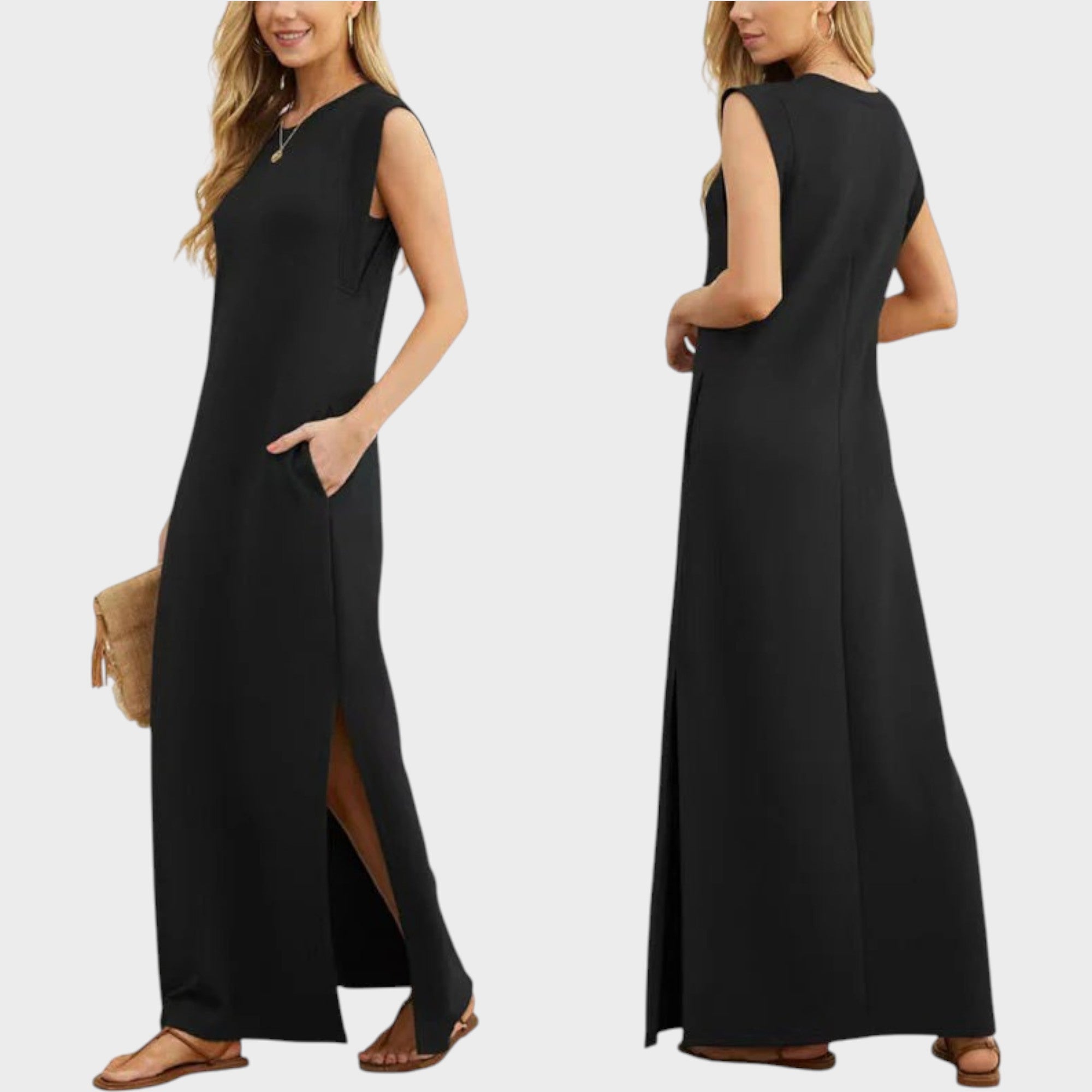 Driftelle™ | Faltenfreies, fließendes Langkleid