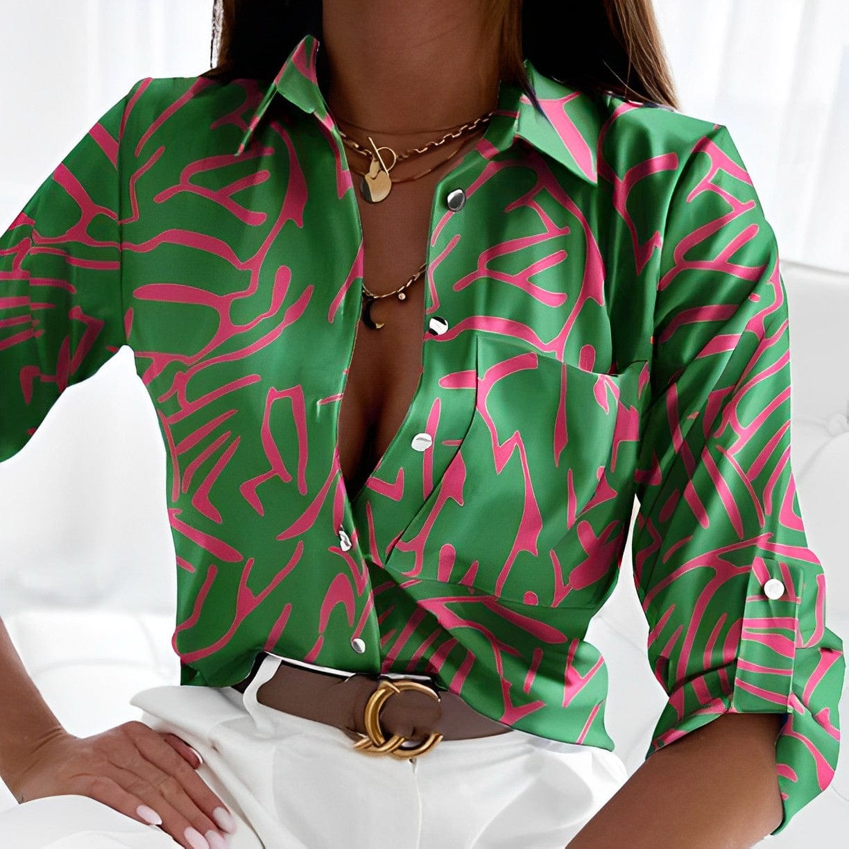 Eva Janssen | Elegante grüne Bluse