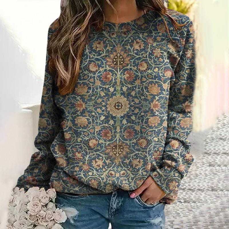 Eva Janssen | Eleganter Pullover mit Blumenmuster