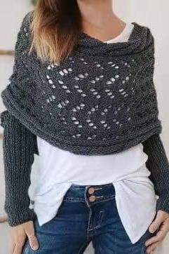 Zenina® | Doppelten Ärmeln Shawl Schal