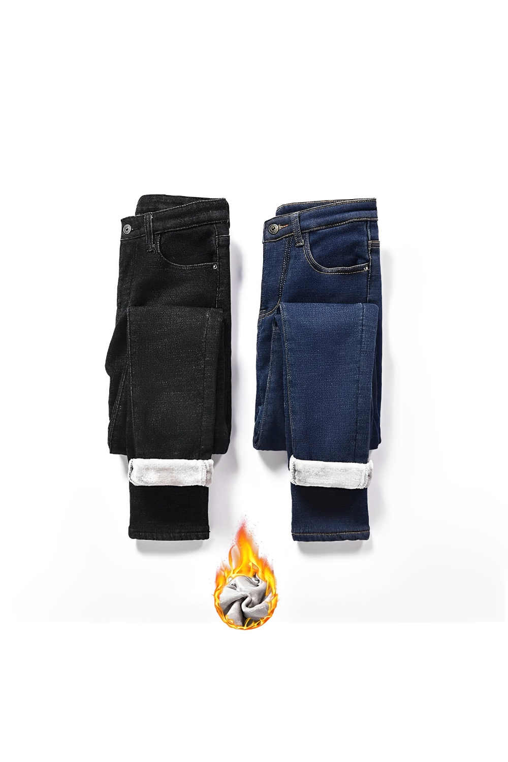 HaltenWarm™ Dehnbare Warme Fleece-Jeans