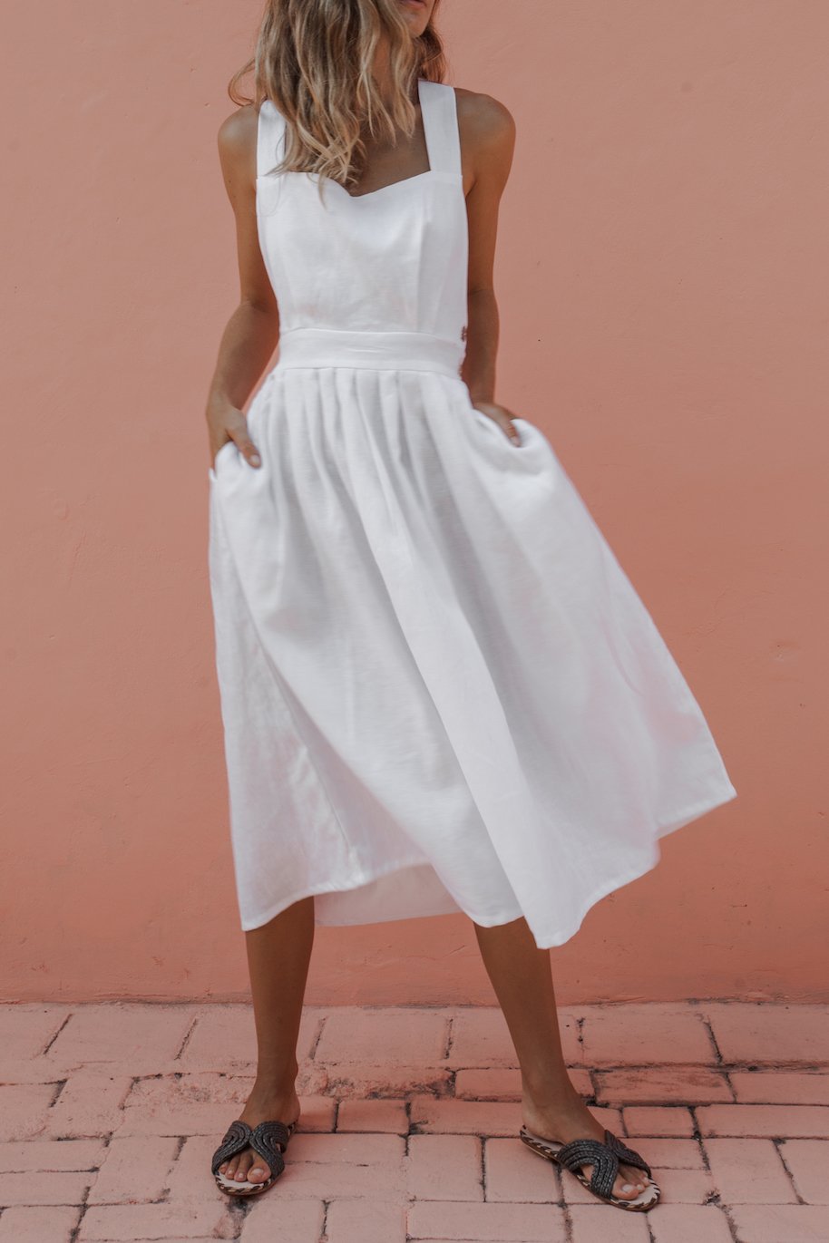 Chic-Chiffon-Kleid | Rückenfreies Sommerkleid mit Spitze