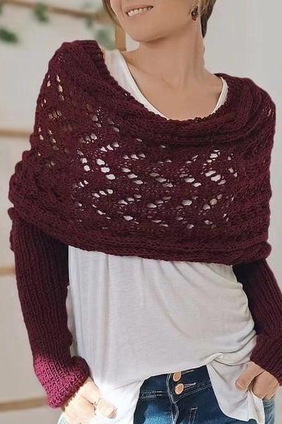 Zenina® | Doppelten Ärmeln Shawl Schal