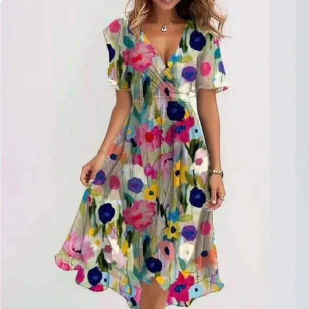 Chivana™ | Schickes Damen-Kleid mit V-Ausschnitt