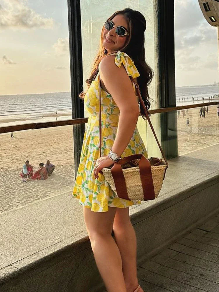 Limora™ | Sommerkleid mit auffälligem Limettenprint