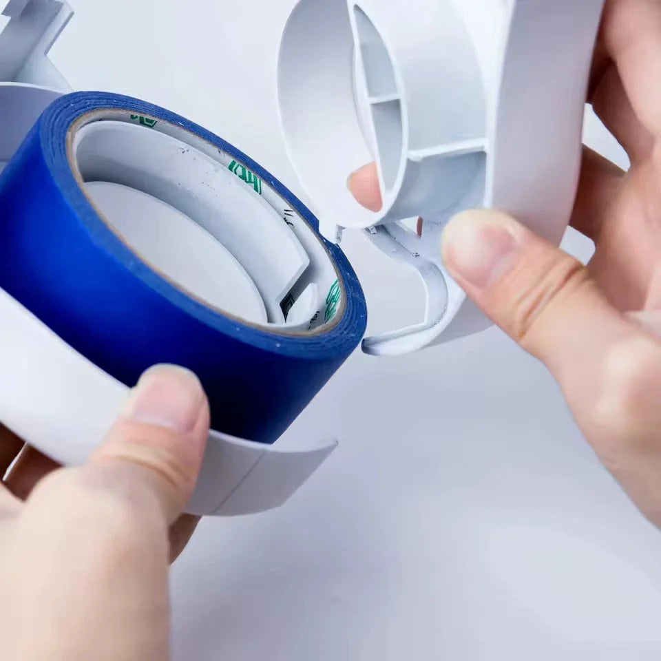 Handabroller für Klebeband, ergonomischer Paketband Abroller mit Schneideklinge, robustes Verpackungsgerät für Kartons und Umzugskartons
