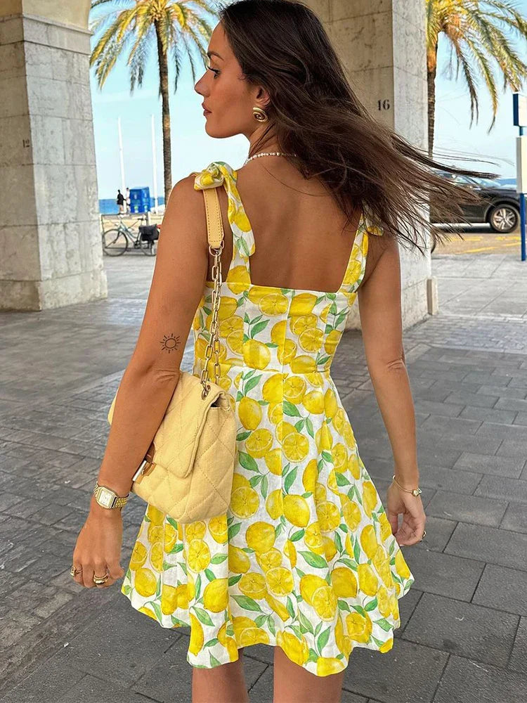 Limora™ | Sommerkleid mit auffälligem Limettenprint