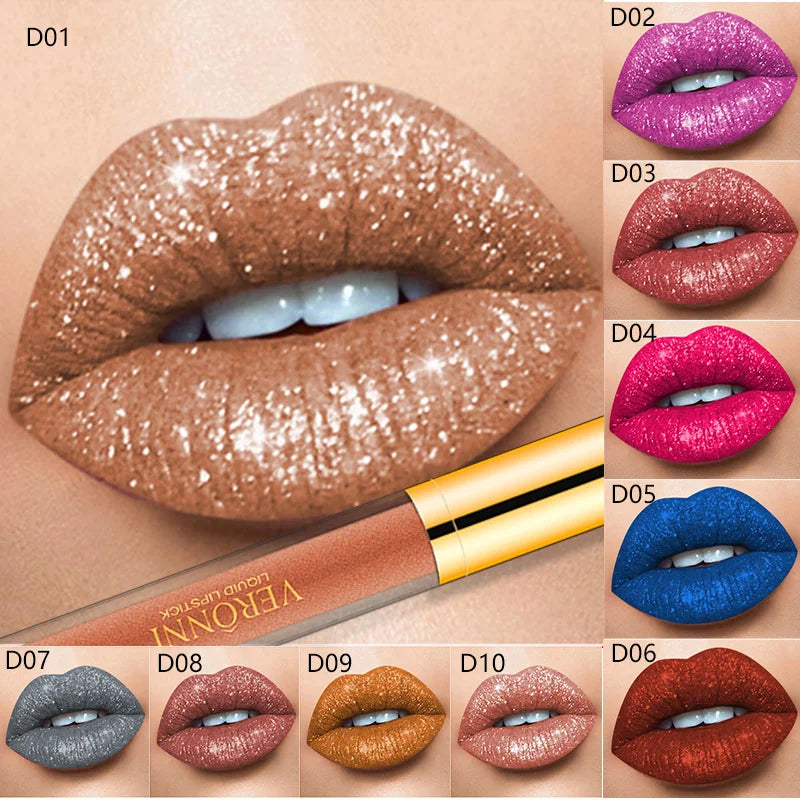 1+1 GRATIS | DiamondShine™ | Flüssiger Lippenstift Intensive Farbe, Mirror Gloss