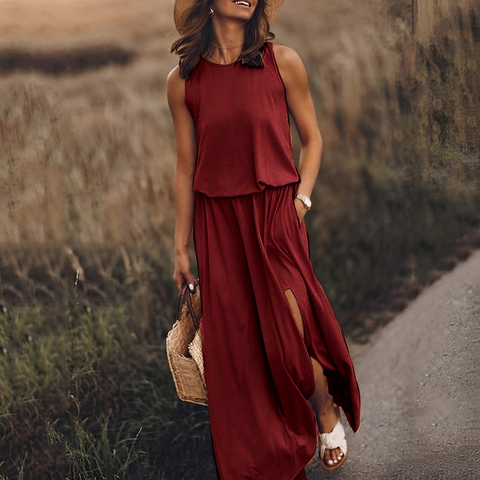 Inès Lavigne | Elegantes farbenfrohes Kleid