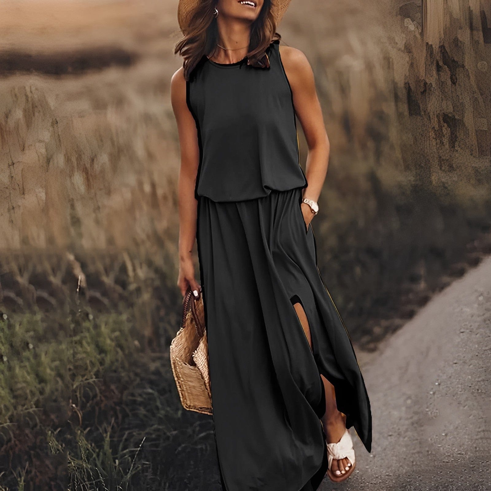 Inès Lavigne | Elegantes farbenfrohes Kleid