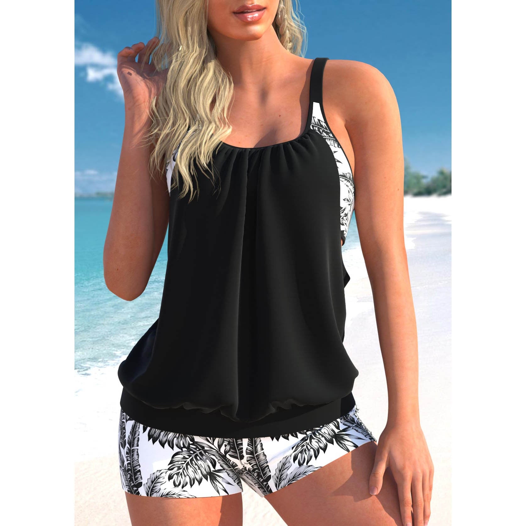 Beatrice | Zweiteiliger Tankini-Badeanzug für Damen in trendigem Design