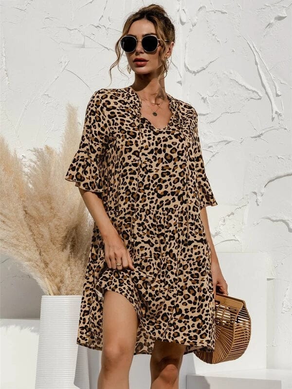 50% RABATT | CurveMuse™ | Stilvolles Print-Damen-Kleid