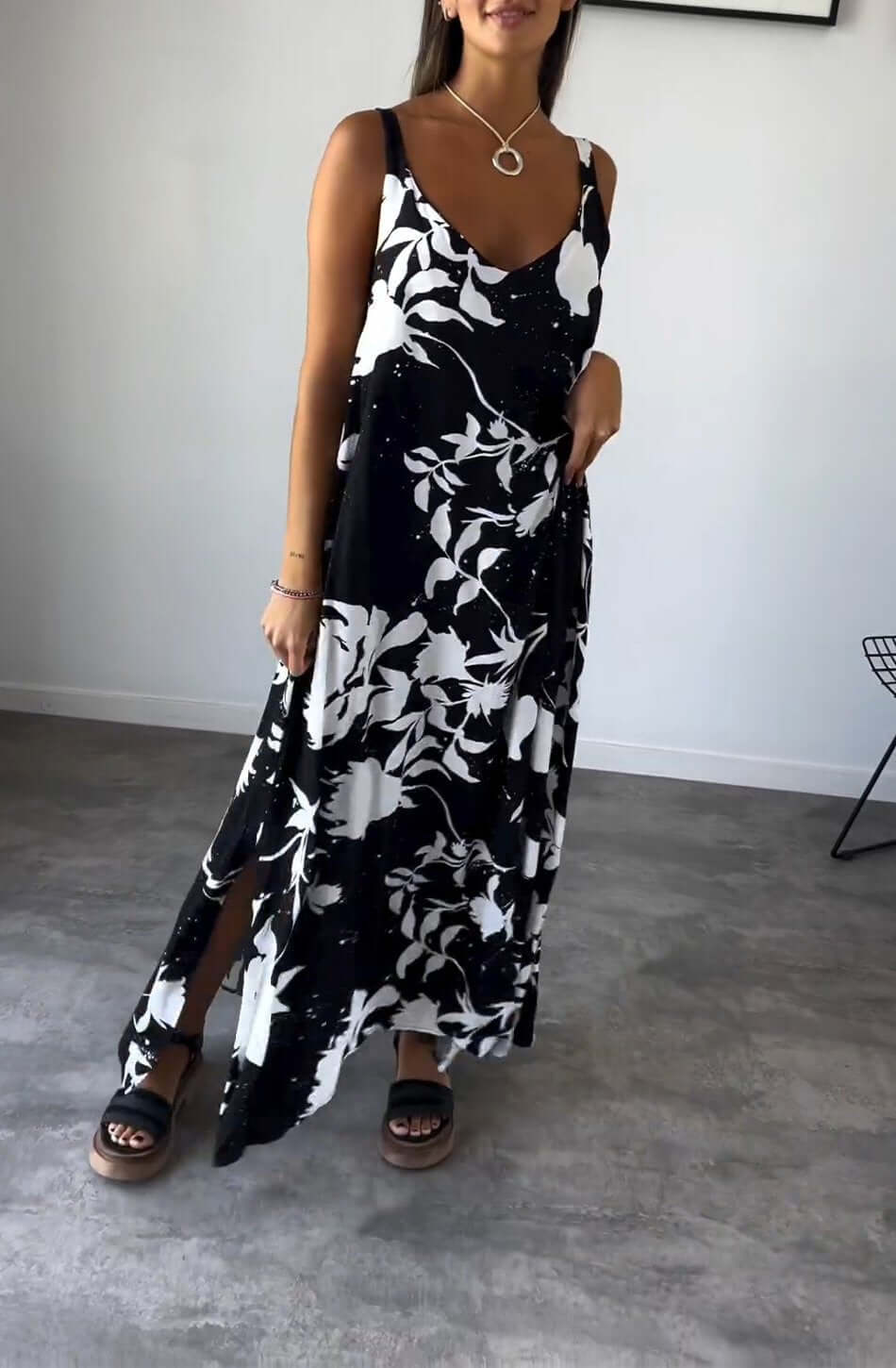 50% RABATT | Elynn™ | Bequemes bedrucktes Kleid