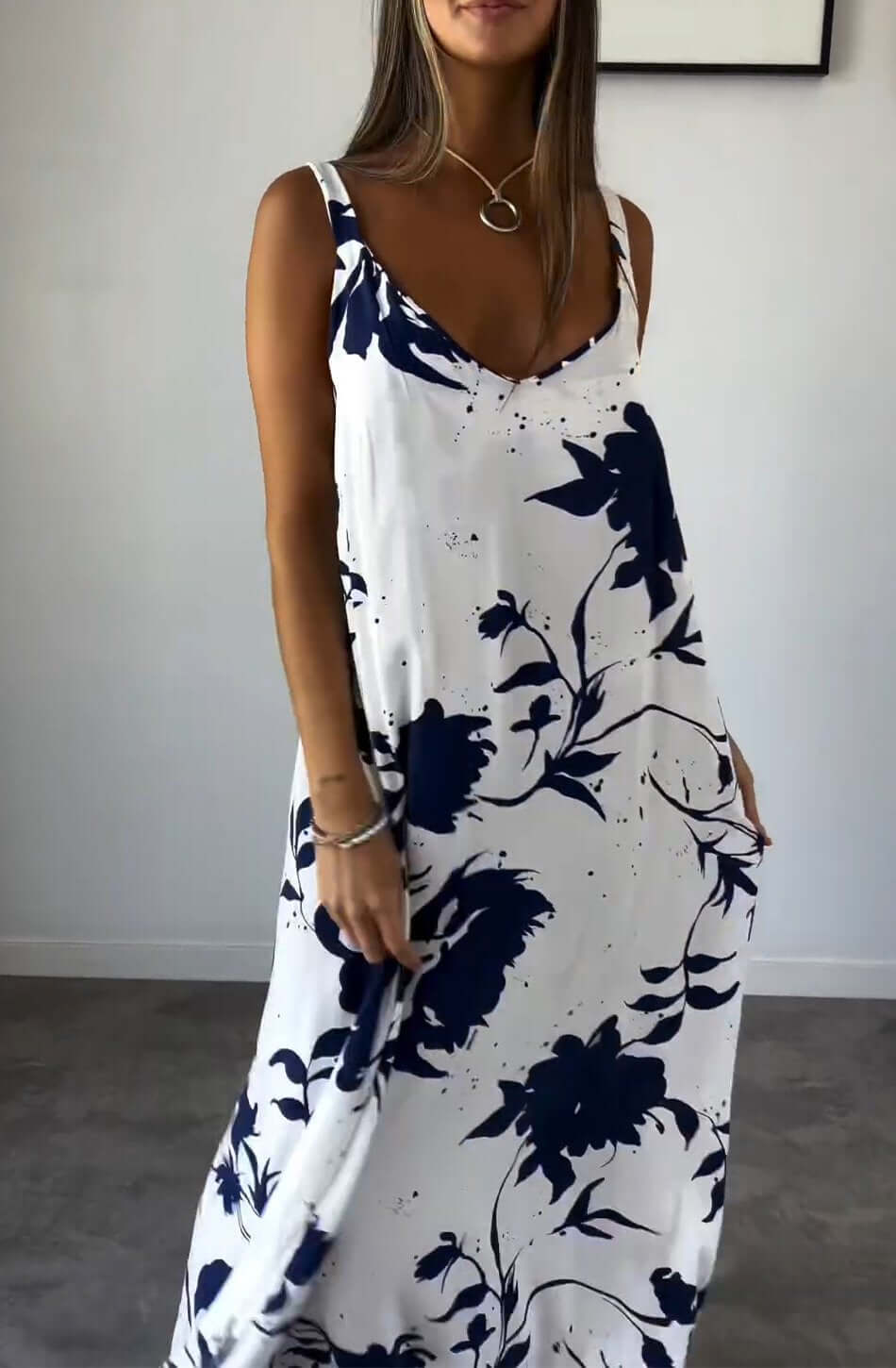 50% RABATT | Elynn™ | Bequemes bedrucktes Kleid