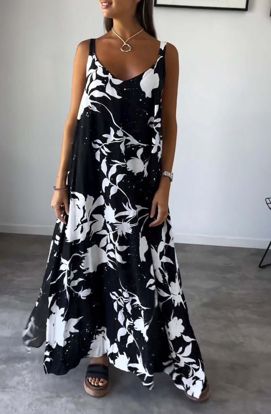 50% RABATT | Elynn™ | Bequemes bedrucktes Kleid