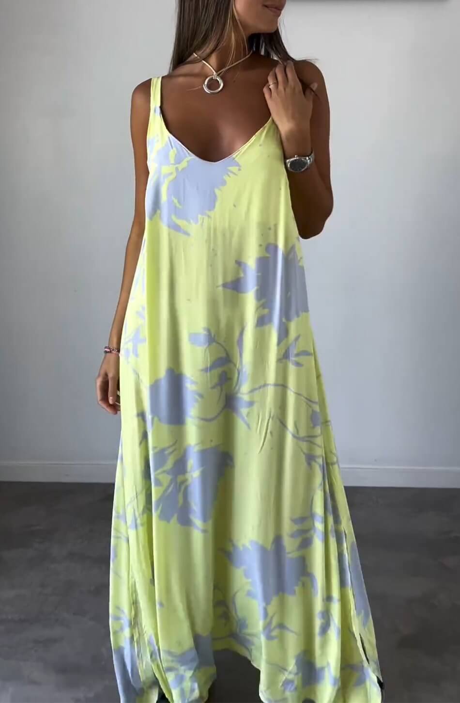 50% RABATT | Elynn™ | Bequemes bedrucktes Kleid