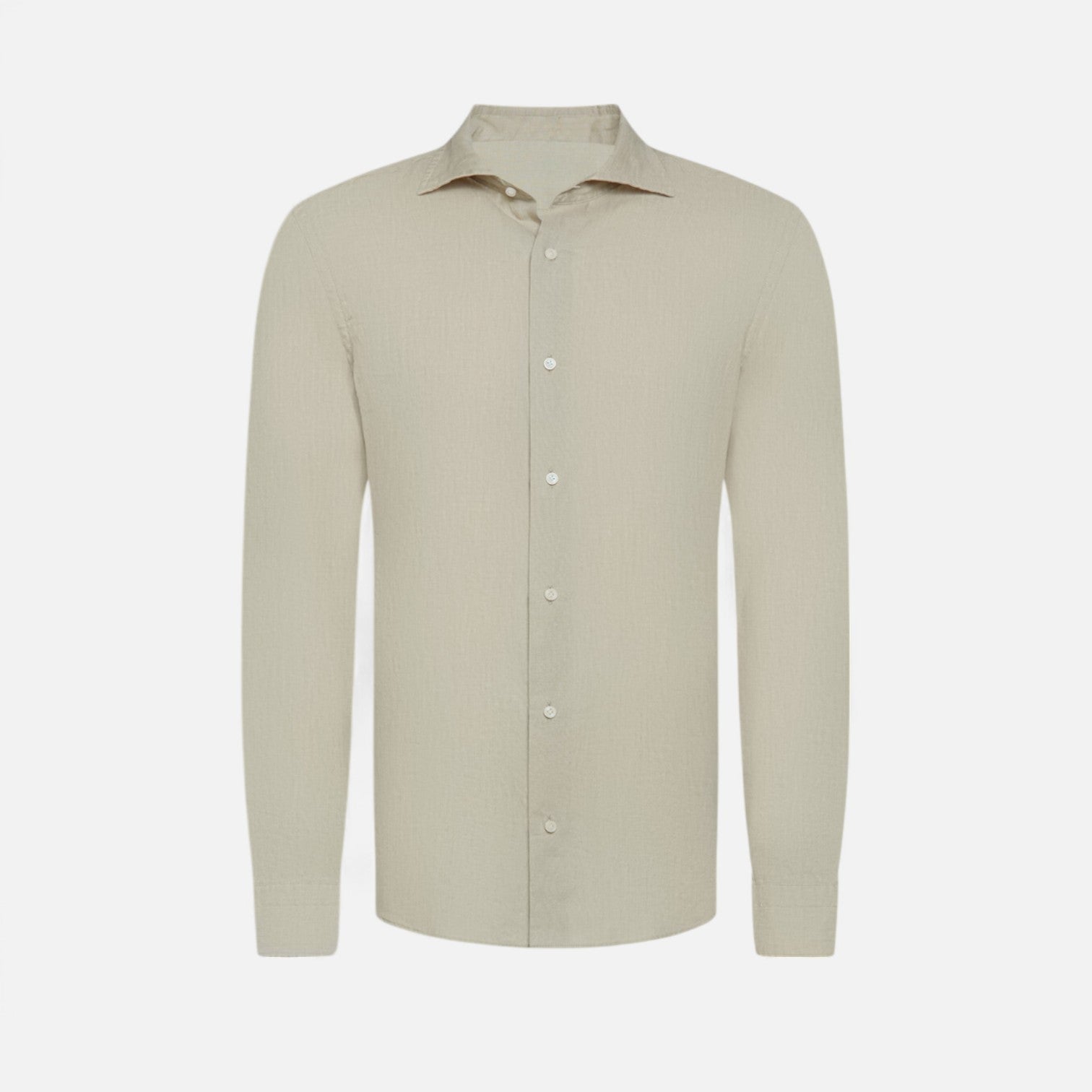Khaki Linen Shirt for Men - Aesthetic of Old Money, Light Sartorial Ease