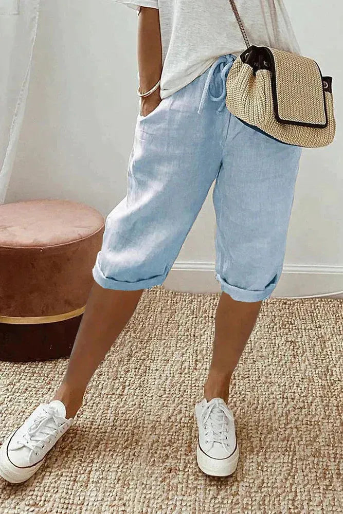 Mellanie™ | Baumwoll Leinen Damen Shorts