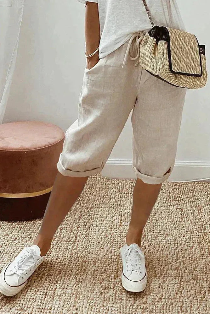 Mellanie™ | Baumwoll Leinen Damen Shorts