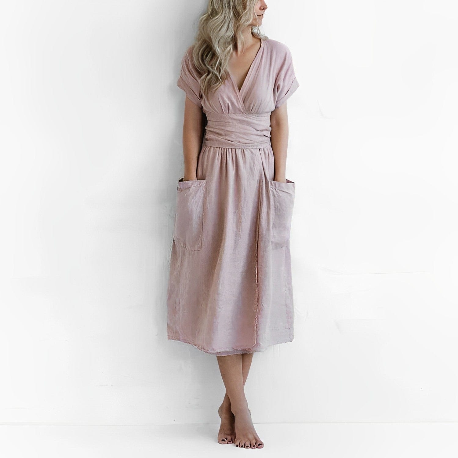 50% RABATT | LinoBelle™ | Elegantes Leinenkleid