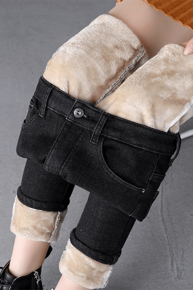 HaltenWarm™ Dehnbare Warme Fleece-Jeans