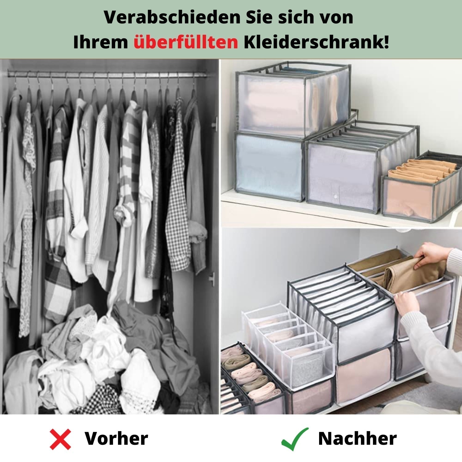 1+1 GRATIS | SchrankBuddy® | Tiefschubladen-Organizer
