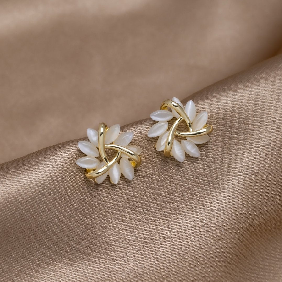 Aurivelle™ | Goldene Opal-Ohrringe