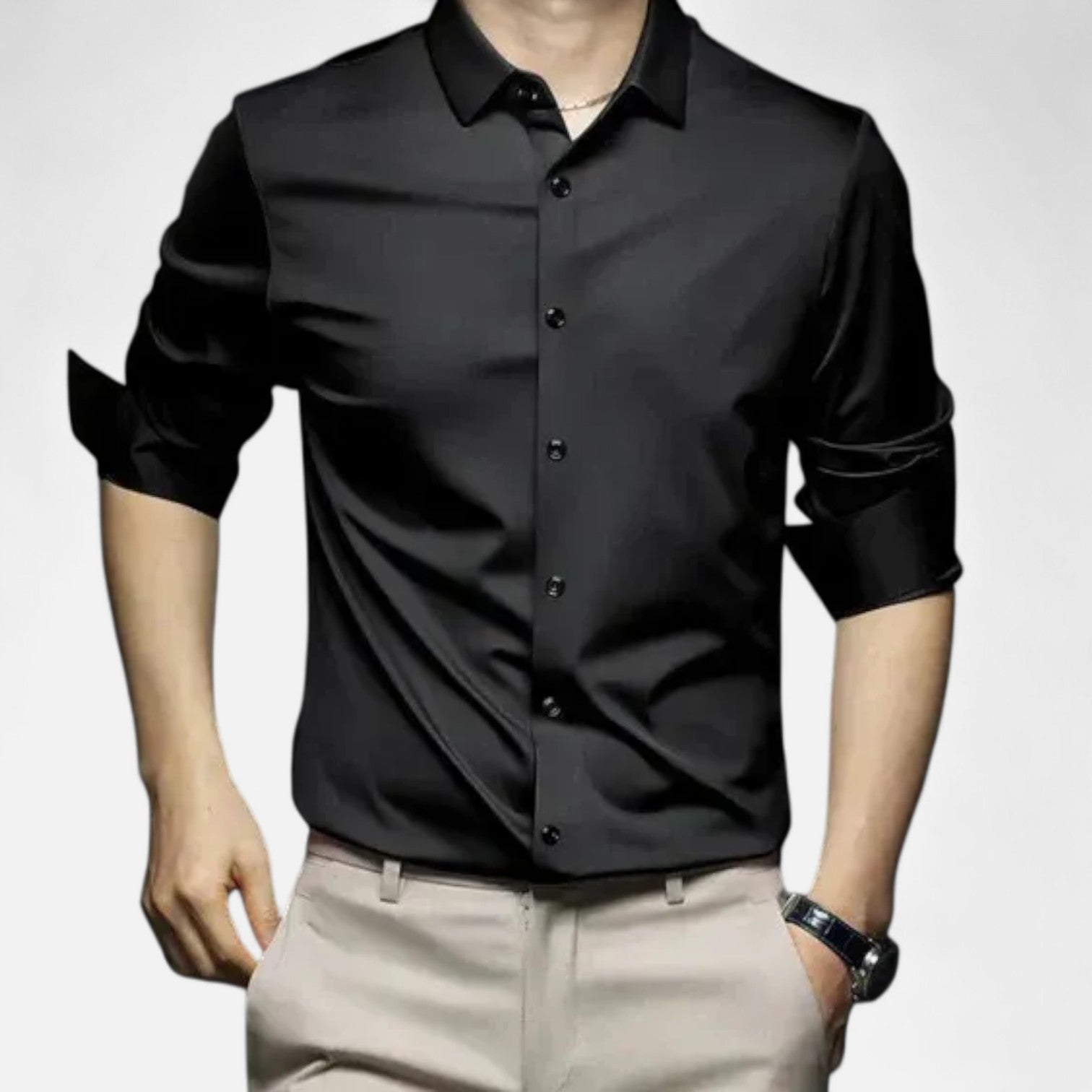 Men's Dress Shirt No Iron – Tailored Elegance, Impeccable Finish All Day