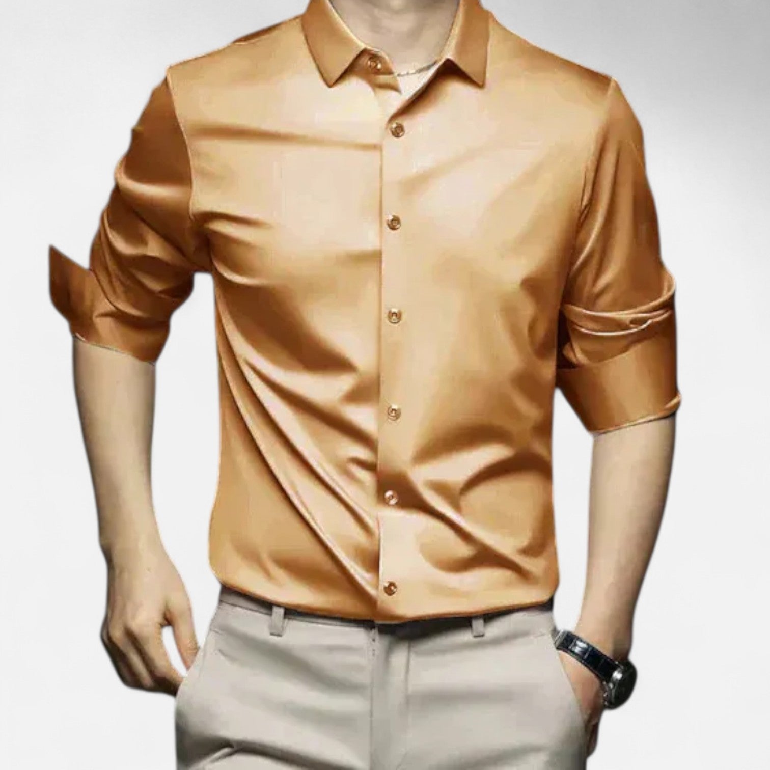 Men's Dress Shirt No Iron – Tailored Elegance, Impeccable Finish All Day