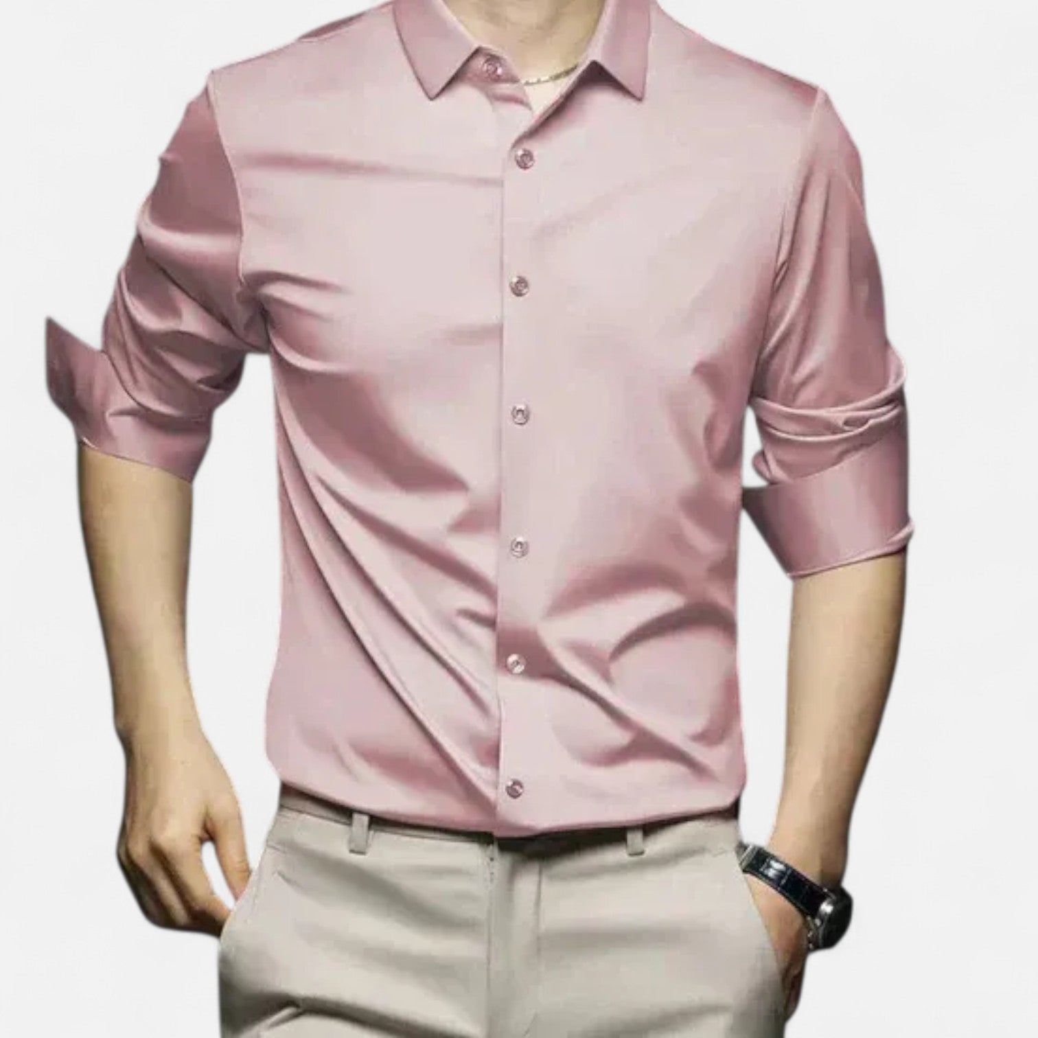 Men's Dress Shirt No Iron – Tailored Elegance, Impeccable Finish All Day