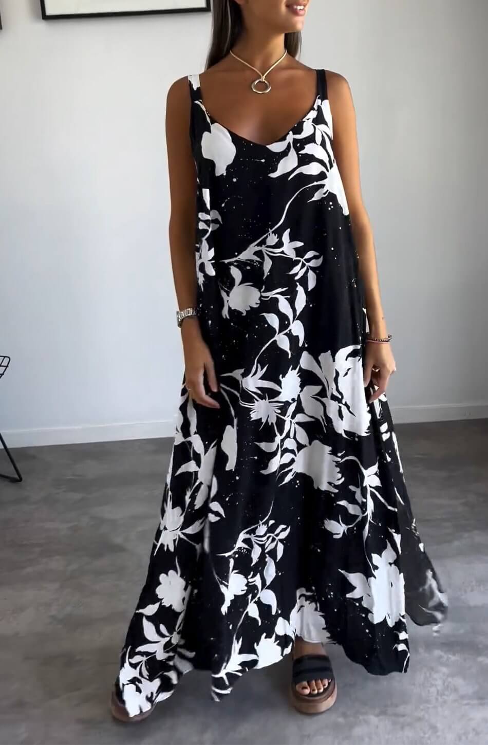 50% RABATT | Elynn™ | Bequemes bedrucktes Kleid