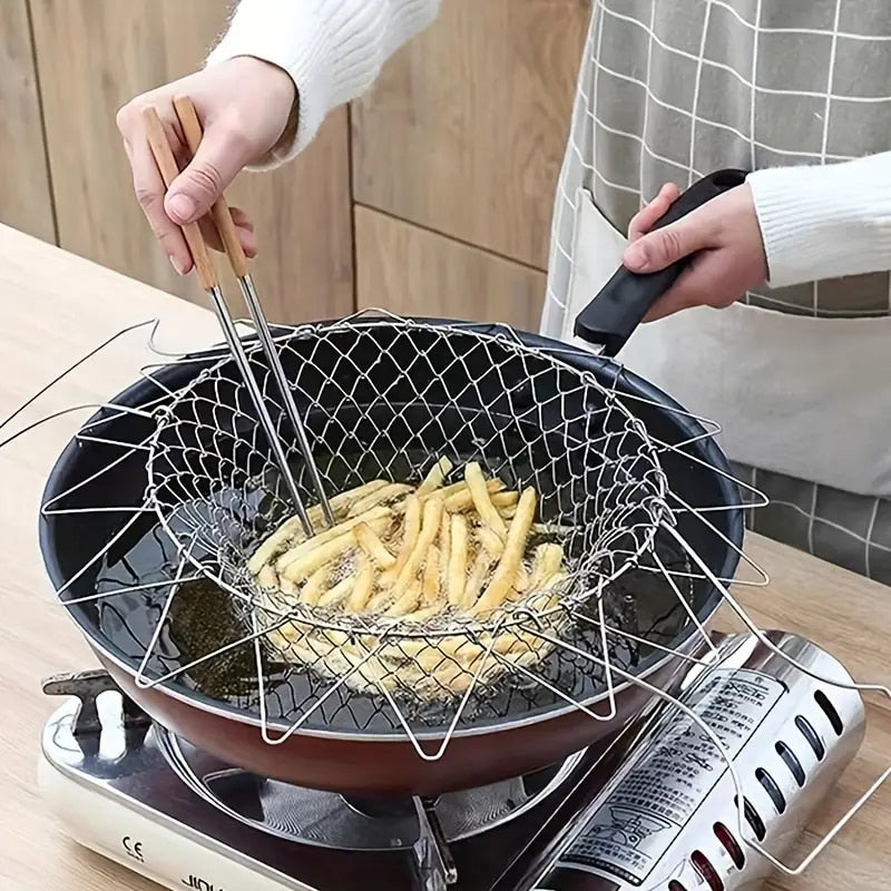 1+1 Gratis | CookMaster™ Mehrzweck-Brat-, Dampf- und Siebkorb aus Edelstahl
