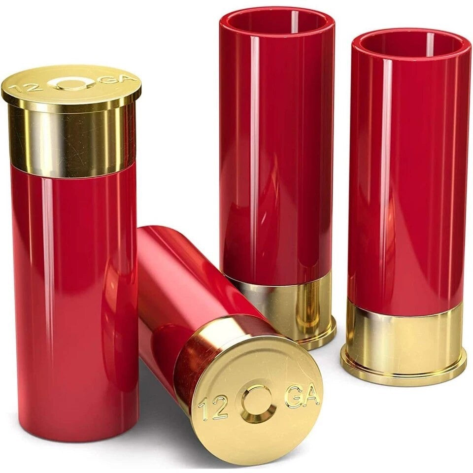 ShotShell® | Blastware 12-Gauge Schnapsgläser – 4er Set im Patronendesign