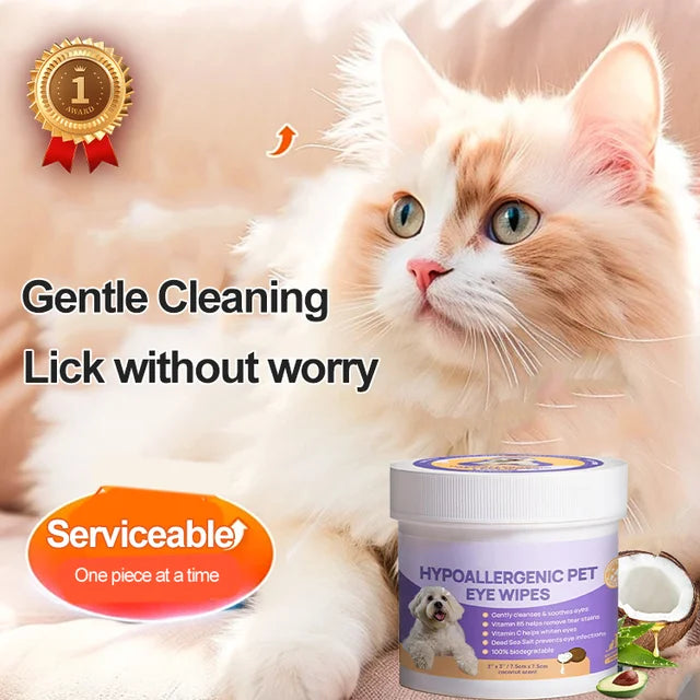 EyeGlow Pet Pads™️ - Klare Sicht, Glückliche Tiere - 100 Stück