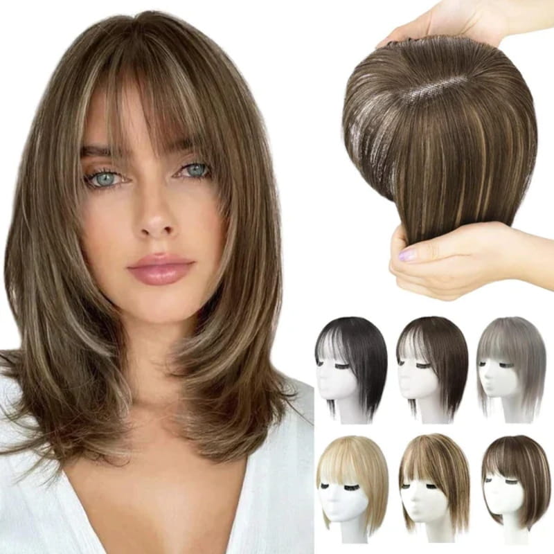 1+1 GRATIS | BangsBloom™ | Natürliches Haarteil mit Fransen für Frauen