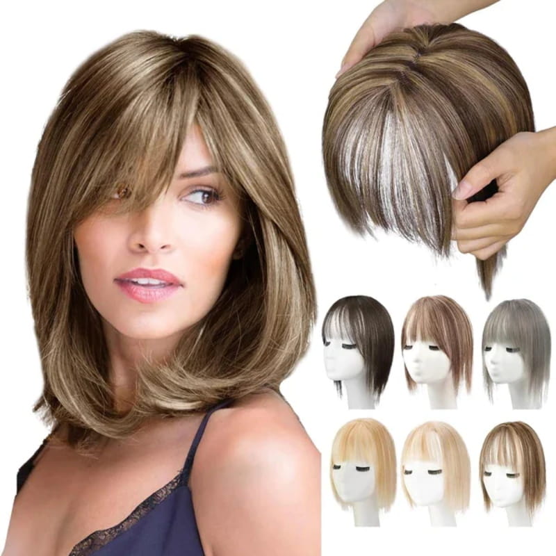 1+1 GRATIS | BangsBloom™ | Natürliches Haarteil mit Fransen für Frauen